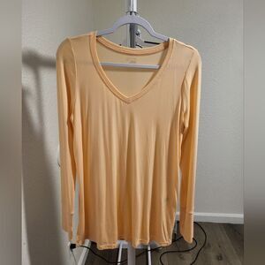 OFFLINE By Aerie Thumbs Up Jersey Long Sleeve V-Neck T-Shirt Medium